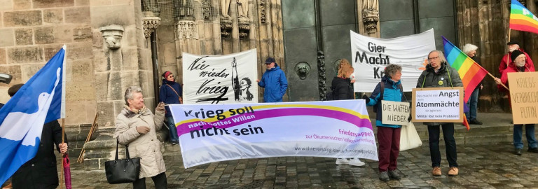Mahnwache gegen den Krieg in der Ukraine